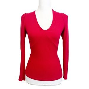 Marine Layer Red Long Sleeve Blouse